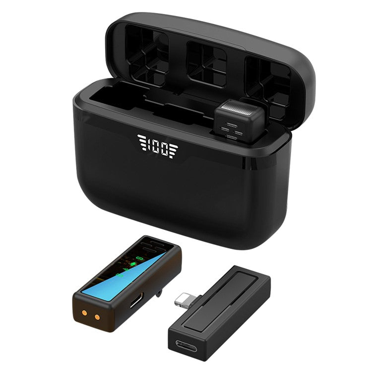 J80 Broadcasting Lavalier Mini Microphone (2 Microphones+1 Receiver) - For iPhone