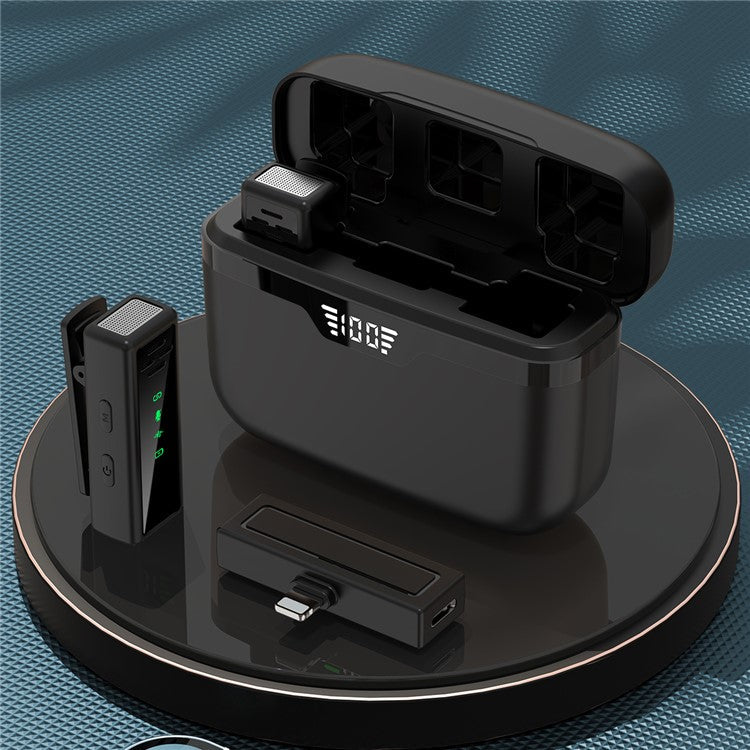 J80 Broadcasting Lavalier Mini Microphone (2 Microphones+1 Receiver) - For iPhone