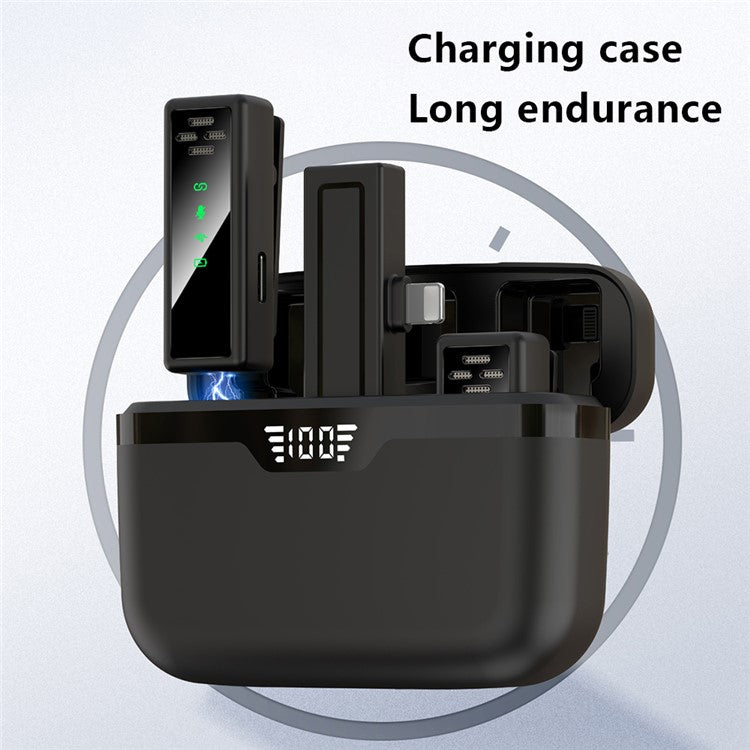 J80 Broadcasting Lavalier Mini Microphone (2 Microphones+1 Receiver) - For iPhone