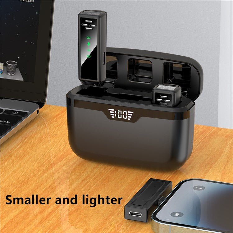 J80 Broadcasting Lavalier Mini Microphone (2 Microphones+1 Receiver) - For iPhone