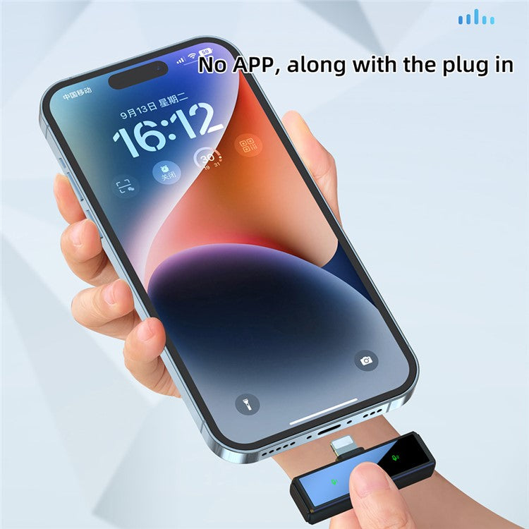 J88 Wireless Lavalier Live Streaming Microphone (2 Microphones+1 Receiver) - Type-C / Black