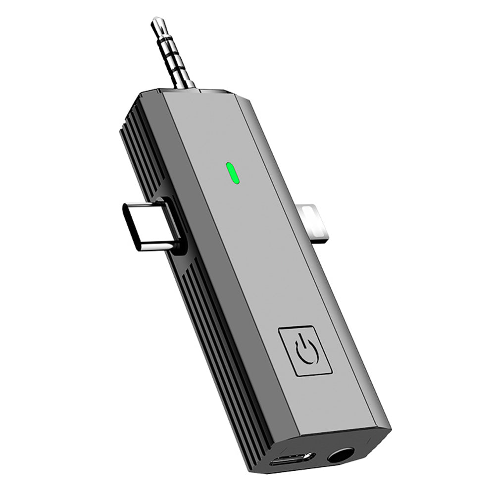 S17 For iPhone+Type-C+3.5mm AUX 3-In-1 Wireless Lavalier Microphone for Cell Phones, Cameras