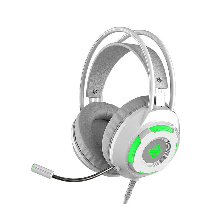 AJAZZ AX120 7.1 Channel Stereo Gaming Headset Noise Cancelling Over Ear Headphones with Mic - Silver