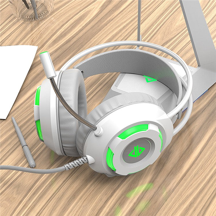 AJAZZ AX120 7.1 Channel Stereo Gaming Headset Noise Cancelling Over Ear Headphones with Mic - Silver