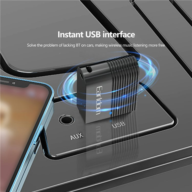 EARLDOM M90 USB Wireless Audio Adapter Bluetooth 5.0 Audio Receiver Transmitter for Car, Computer