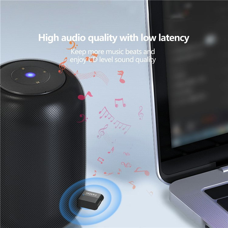 EARLDOM M90 USB Wireless Audio Adapter Bluetooth 5.0 Audio Receiver Transmitter for Car, Computer