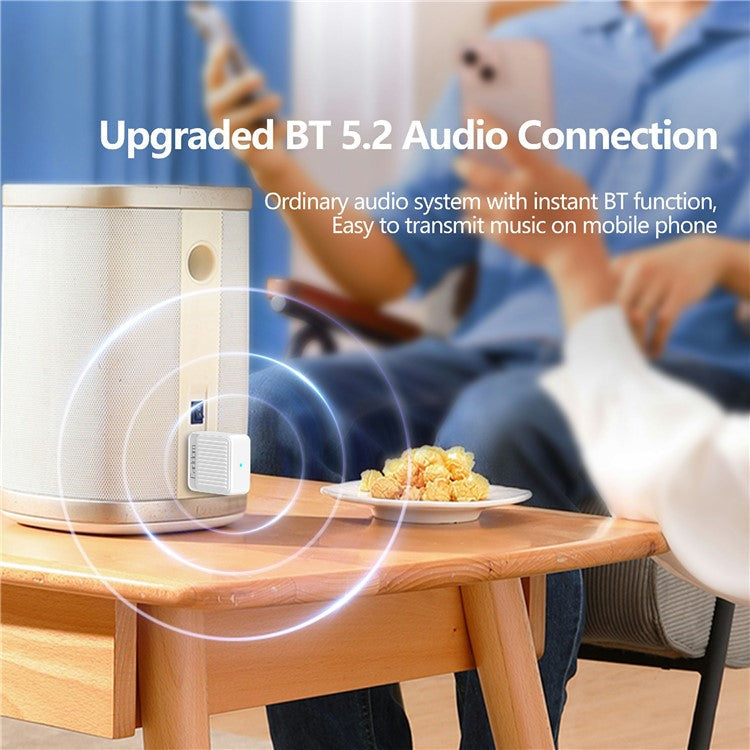 EARLDOM ET-BR09 USB Bluetooth Adapter Car Audio Speaker Wireless Audio Receiver - White