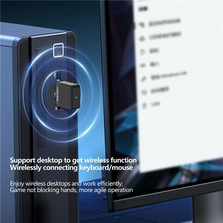 EARLDOM ET-BR09 USB Bluetooth Adapter Car Audio Speaker Wireless Audio Receiver - Black