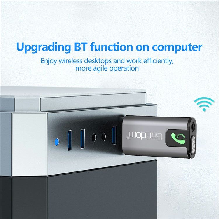 EARLDOM ET-BR12 Bluetooth 5.3 Audio Receiver AUX TF Music Playback USB Adapter