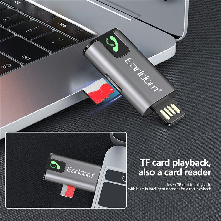 EARLDOM ET-BR12 Bluetooth 5.3 Audio Receiver AUX TF Music Playback USB Adapter