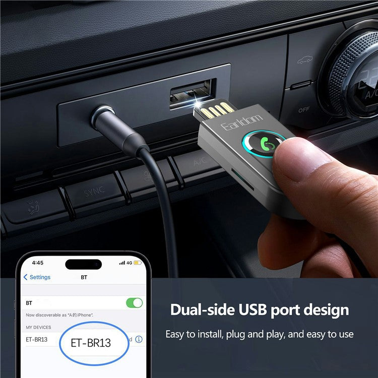 EARLDOM ET-BR13 Bluetooth 5.3 Audio Receiver 3.5mm Aux Receiver Stereo Speaker