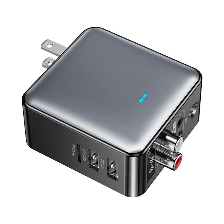 H6 Bluetooth 5.3 Transmitter Audio Bluetooth Receiver Adapter with Remote Control - EU Plug