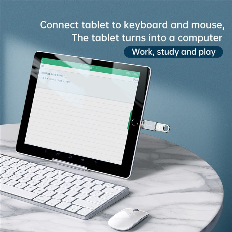 MCDODO OT-8600 USB-A 3.0 to Lightning Mini OTG Adapter - Gun Color