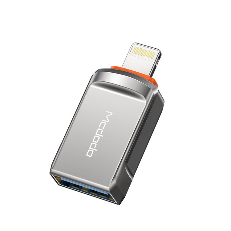MCDODO OT-8600 USB-A 3.0 to Lightning Mini OTG Adapter - Gun Color