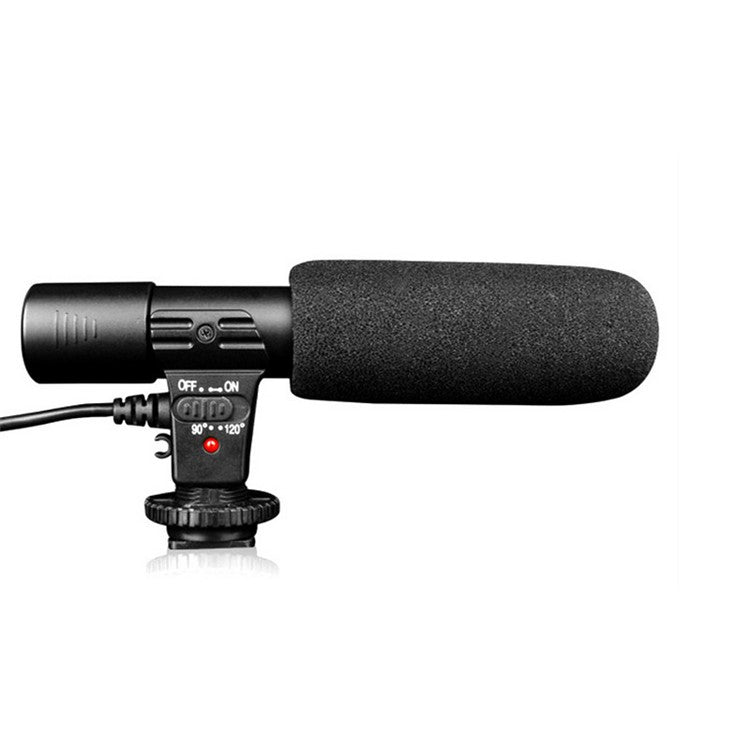 MIC-01 Mobile Phone Camera Microphone Professional Interview Capacitive Microphone for Live Streaming, Video Recording