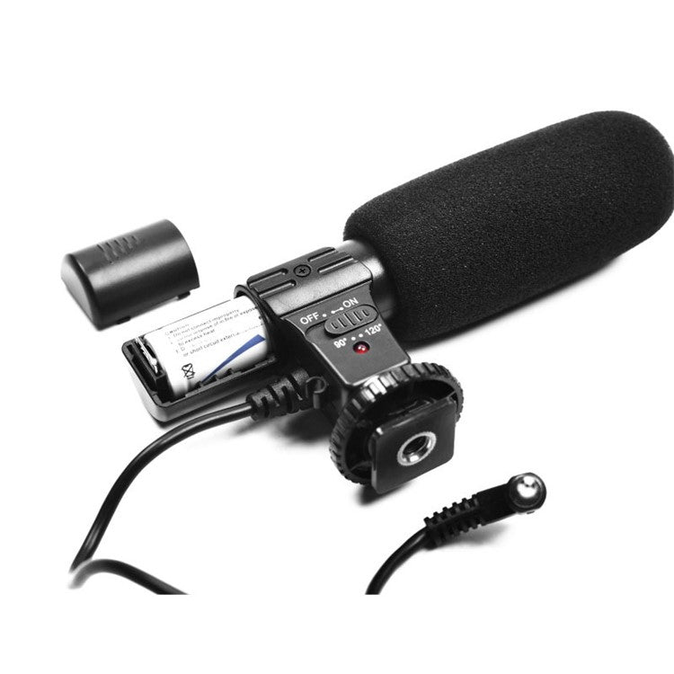 MIC-01 Mobile Phone Camera Microphone Professional Interview Capacitive Microphone for Live Streaming, Video Recording