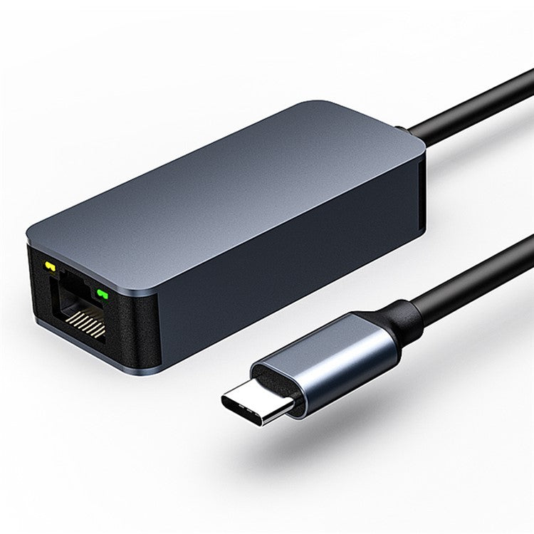 2500Mbps Ethernet LAN Adapter Type-C to RJ45 2.5G Aluminum Alloy Network Card