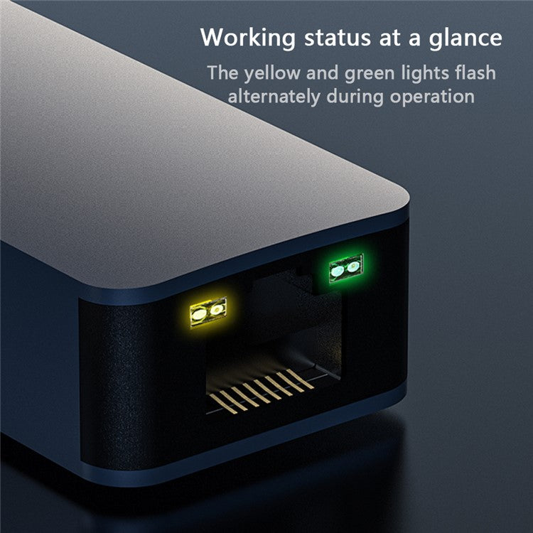 2500Mbps Ethernet LAN Adapter Type-C to RJ45 2.5G Aluminum Alloy Network Card