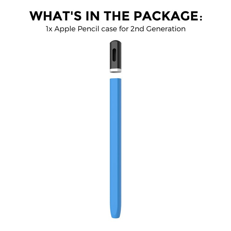 AHASTYLE PT-JY16 For Apple Pencil Pro / Pencil (2nd Generation) Silicone Sleeve Stylus Pen Non-Slip Cover - Midnight Blue