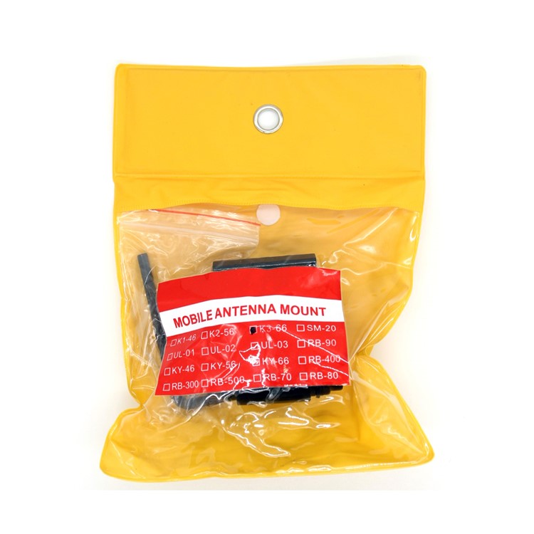 K3-66 Stainless Steel Car Radio Antenna Bracket Trunk Lid Hatchback Mount Bracket - Black