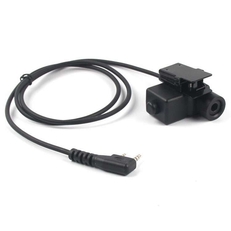 Ham Radio Walkie Talkie U94 PTT Headset Adapter for Baofeng Kenwood HYT TYT - Black