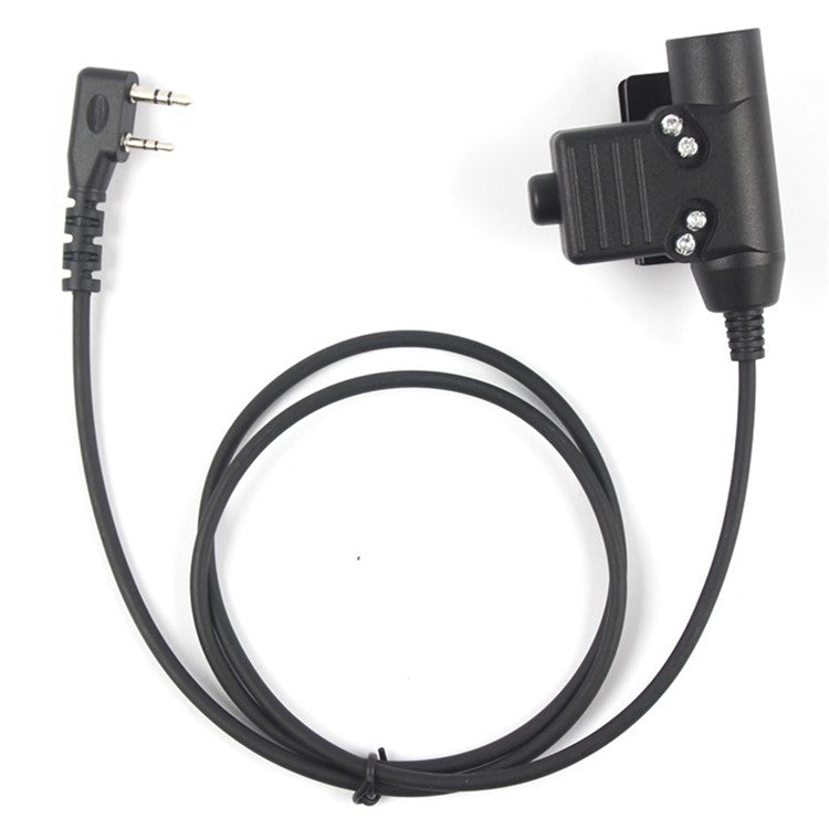 Ham Radio Walkie Talkie U94 PTT Headset Adapter for Baofeng Kenwood HYT TYT - Black