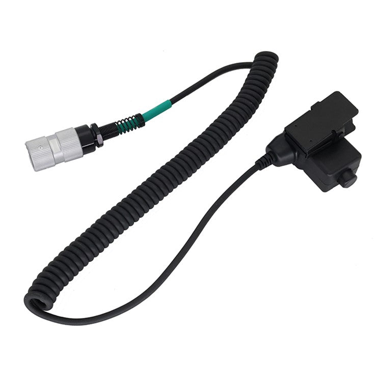 6 Pin Plug Walkie Talkie Headset Adapter U94 PTT Cable for Harris PRC-152 / PRC-148 Two Way Radio