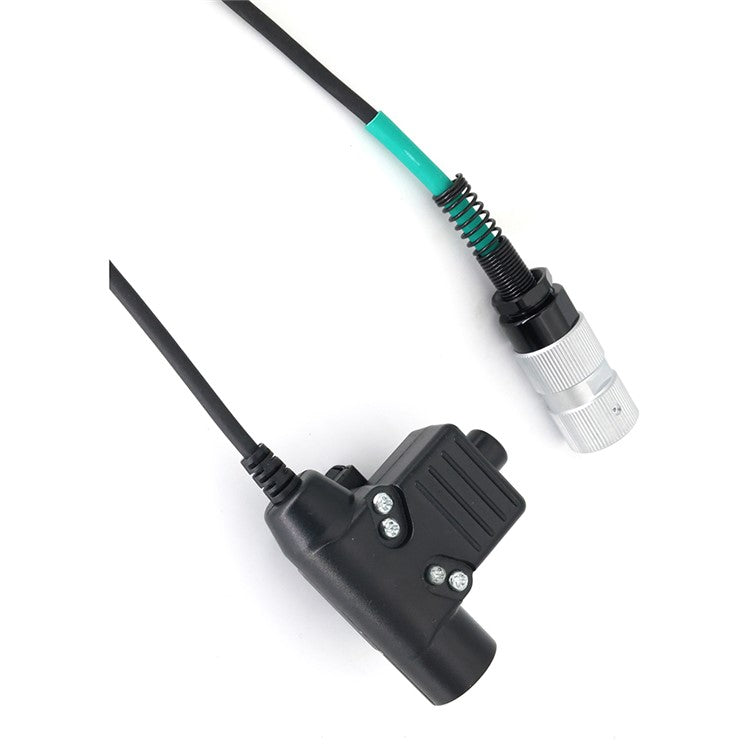 6 Pin Plug Walkie Talkie Headset Adapter U94 PTT Cable for Harris PRC-152 / PRC-148 Two Way Radio