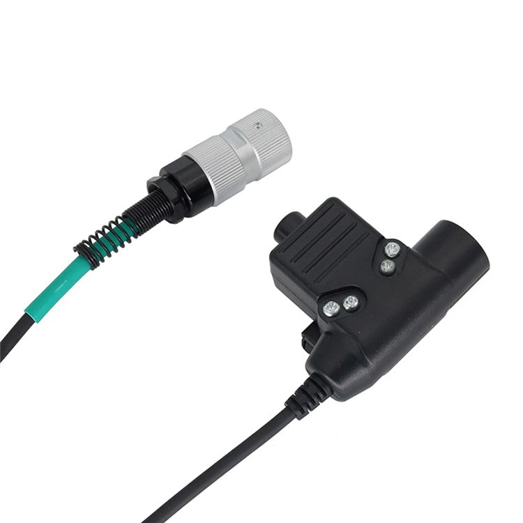6 Pin Plug Walkie Talkie Headset Adapter U94 PTT Cable for Harris PRC-152 / PRC-148 Two Way Radio