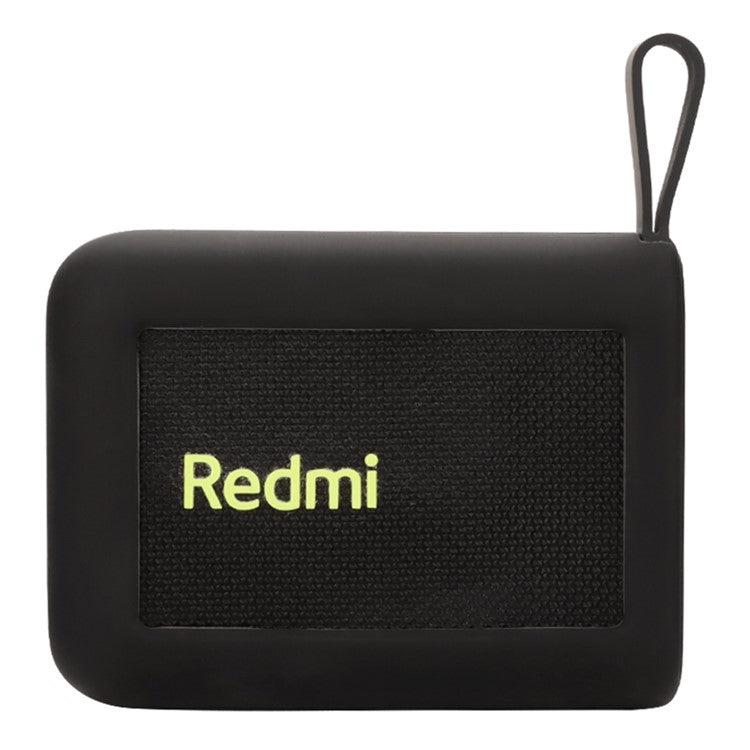 For Xiaomi Redmi Portable Bluetooth Speaker Silicone Protective Case Anti-Scratch Cover with Strap - Black