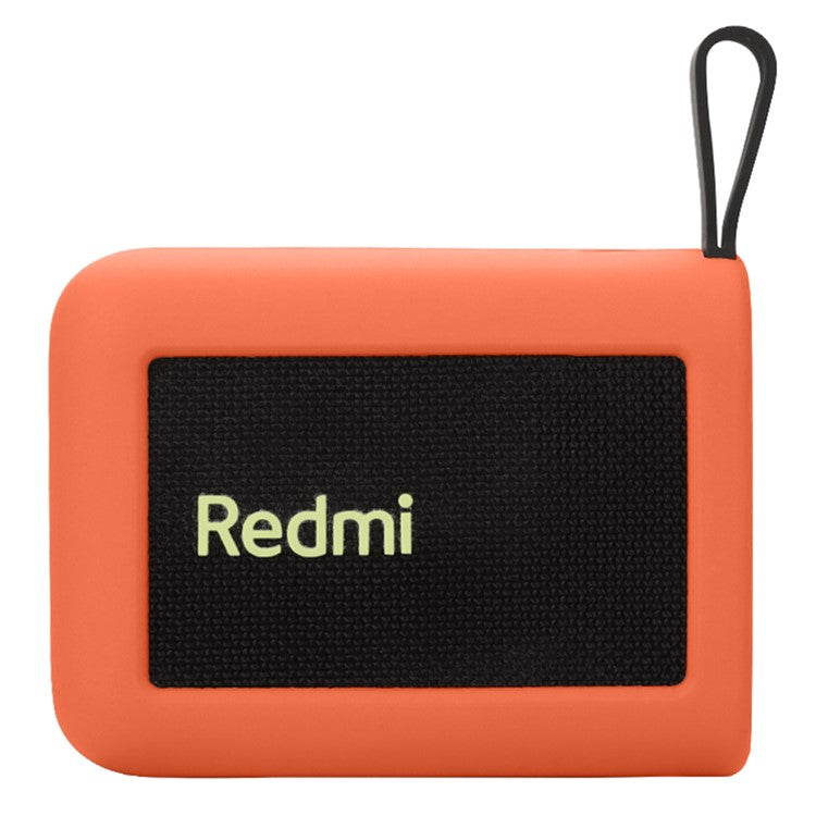For Xiaomi Redmi Portable Bluetooth Speaker Silicone Protective Case Anti-Scratch Cover with Strap - Orange