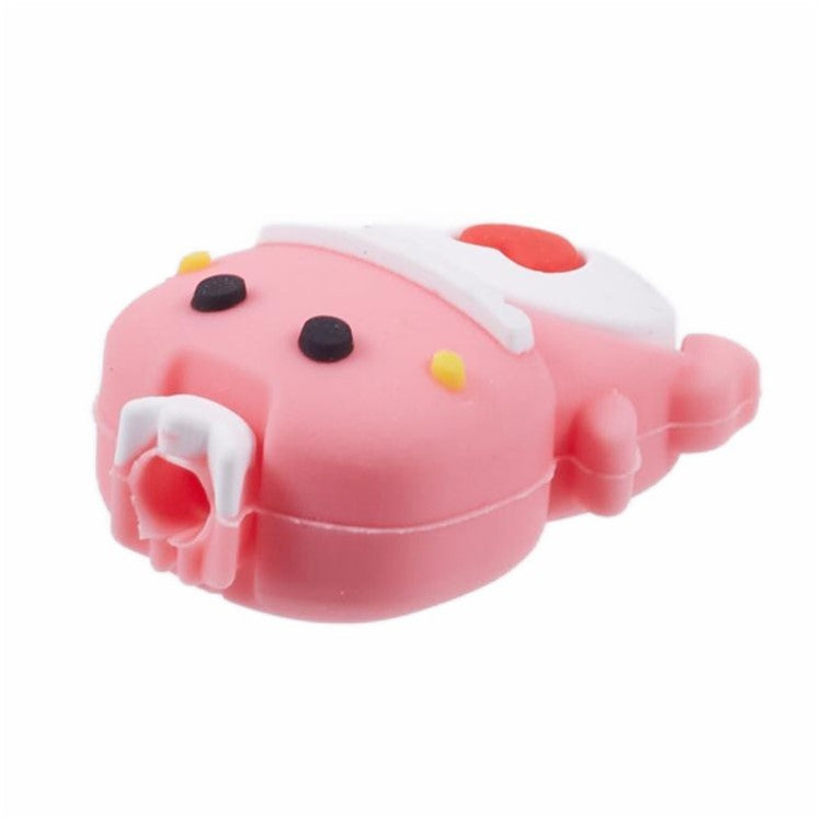 Cartoon Silicone Cable Protector Cord Saver USB Cable Buddies Holder for Smartphone - A