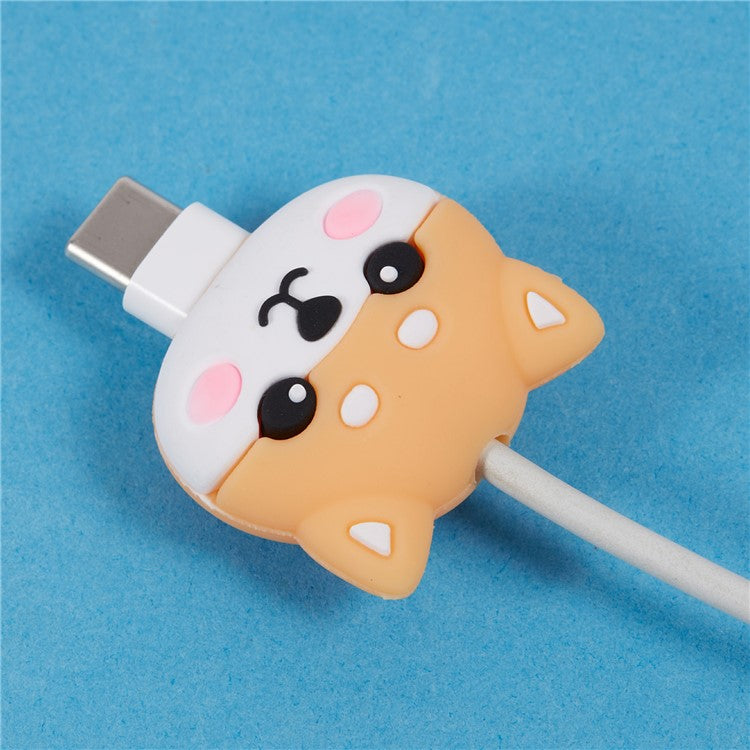 Cute Cartoon Data Cable Protector Prevent Breakage Charging Cord Saver Silicone Case - Style O