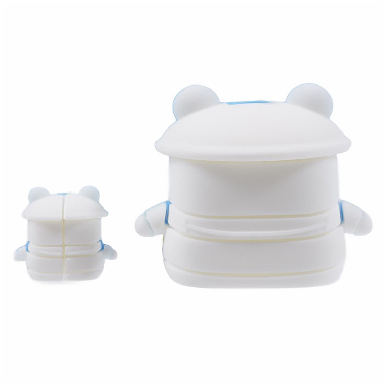 1 Set Cartoon Hat Duck Protective Case Silicone Adapter Charger Cable Protector Cover for iPhone 18W / 20W Charger - Blue