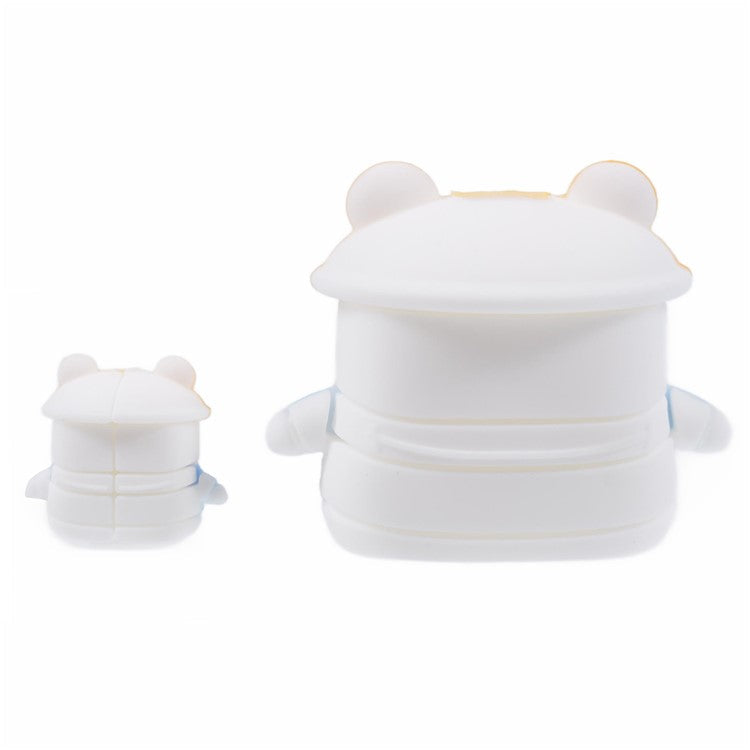 1 Set Cartoon Hat Duck Protective Case Silicone Adapter Charger Cable Protector Cover for iPhone 18W / 20W Charger - Orange