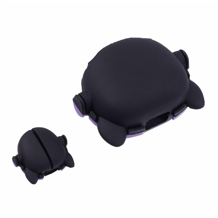 1 Set Cartoon Music Dog Protective Case Silicone Adapter Charger Cable Protector Cover for iPhone 18W / 20W Charger - Purple