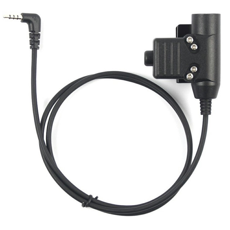 For Xiaomi Mijia Smart Walkie Talkie 1S / Lite HD01 7.1mm Headset Walkie Talkie Headphone with U94 PTT Adapter - Black