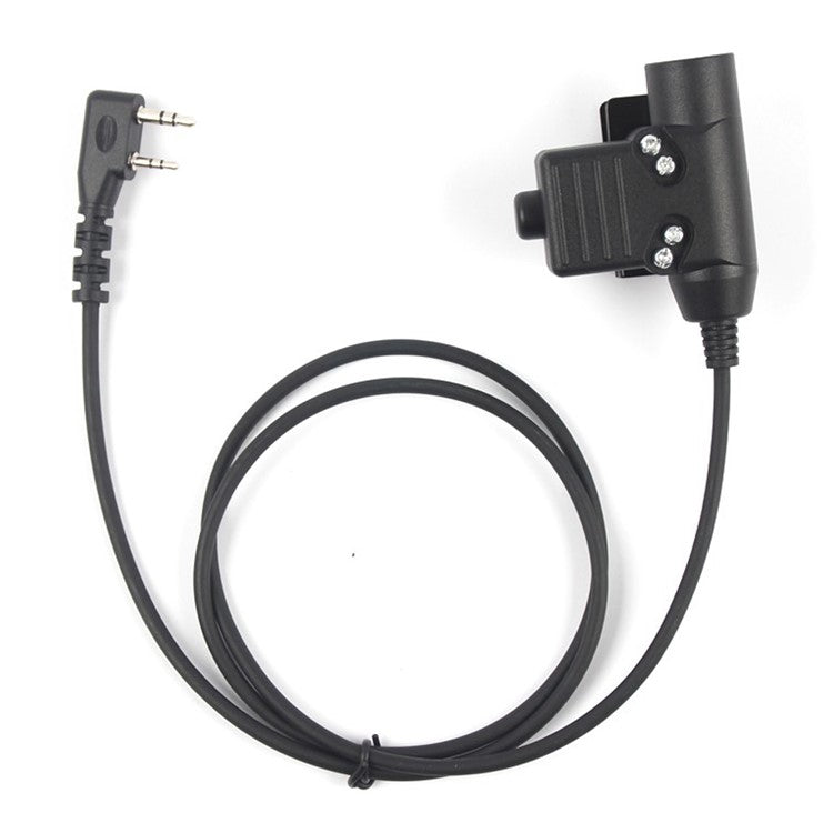 For Baofeng UV-5R HD01 Bowman Elite II Two Way Walkie Talkie 7.1mm Headset with U94 PTT Adapter - Brown