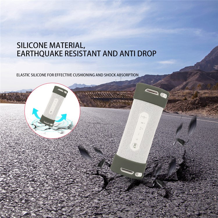 2Pcs For Sony ULT Field 1 Silicone Case Bluetooth Speaker Protective Cover - Grey