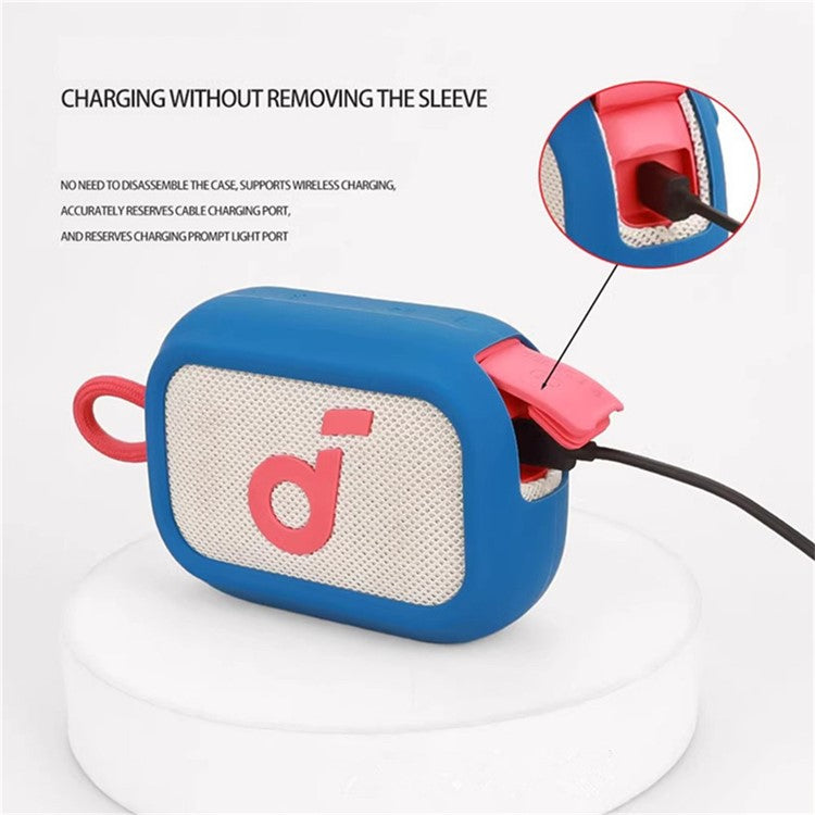 Silicone Case For Soundcore Select 4 Go Bluetooth Speaker Shockproof Protector Cover - Blue