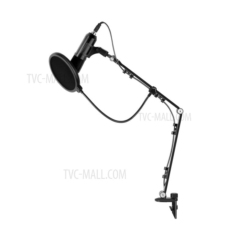 UPERGO AP-4M Adjustable Microphone Suspension Arm Stand with Mic Clip Pop Filter