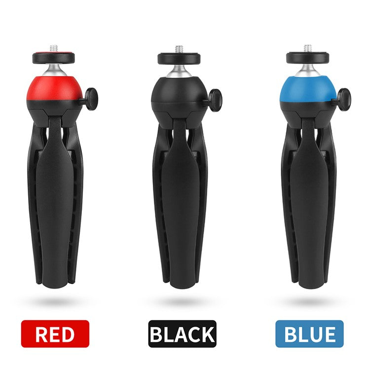 ADAI VK-01 Microphone with Handheld Tripod Phone Clamp Set for 3.5mm Audio Equipment - Black / Red