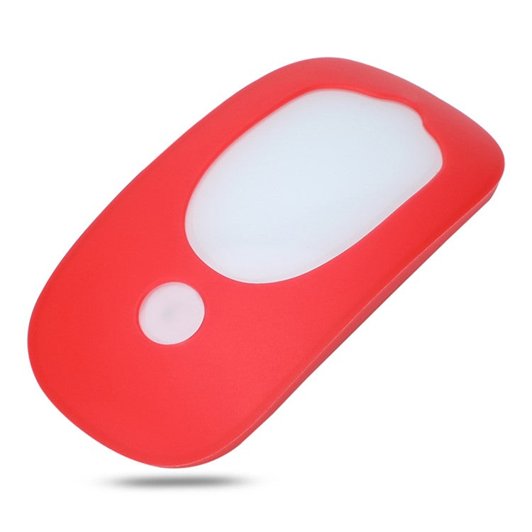 Wireless Mouse Anti-drop Soft Silicone Cover Protective Case for Apple Magic Mouse 1/2 - Red