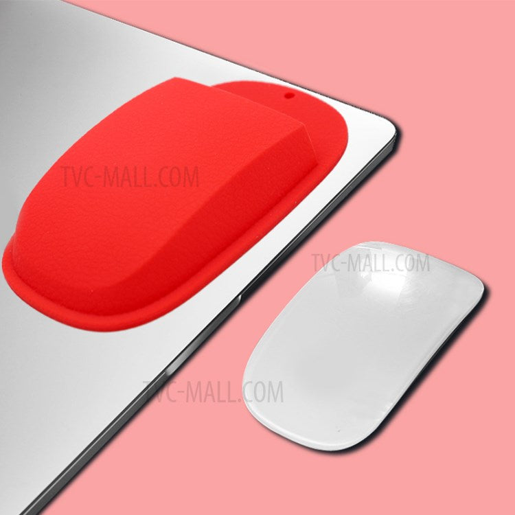 Wireless Mouse Adhesive Soft Silicone Protective Cover Case for Apple Magic Mouse 1/2 - Red