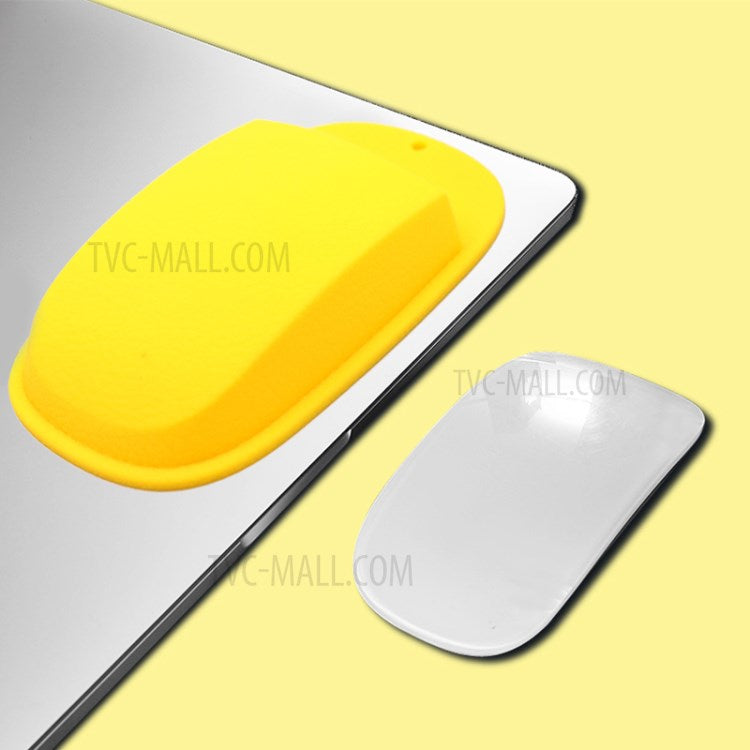 Wireless Mouse Adhesive Soft Silicone Protective Cover Case for Apple Magic Mouse 1/2 - Yellow