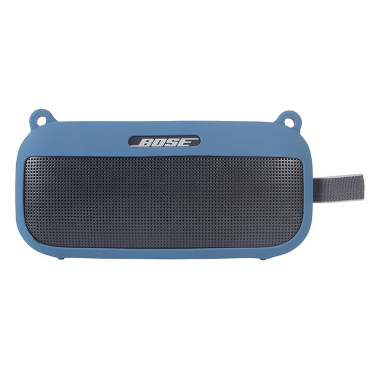 Bluetooth Speaker Protective Case for Bose SoundLink Flex Soft Silicone Case with Shoulder Strap - Dark Blue