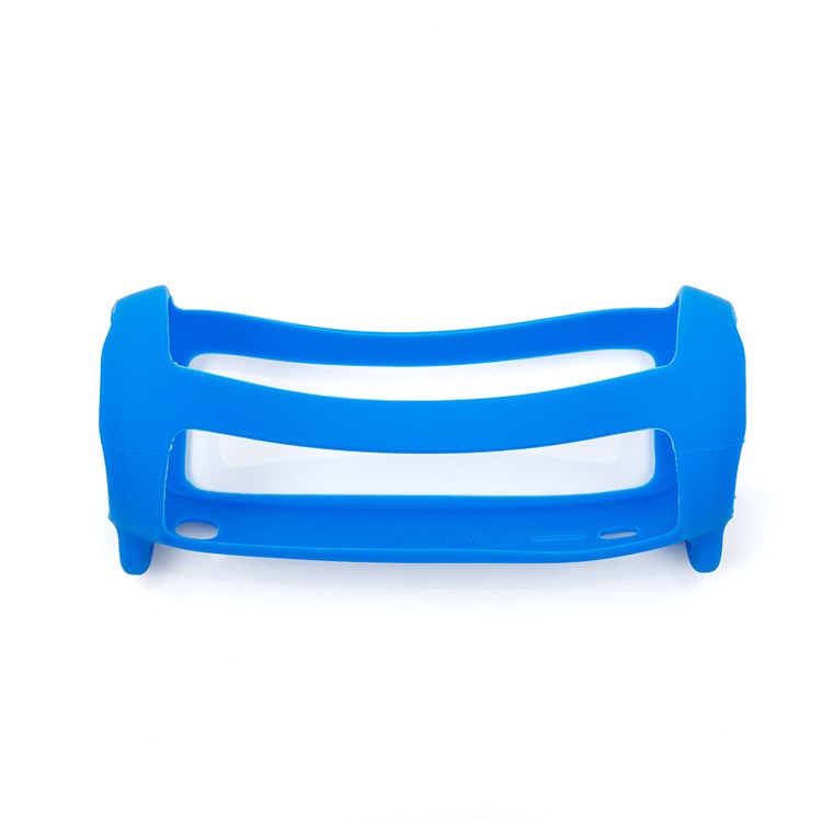 For JBL Flip 5 Bluetooth Speaker Protective Case Anti-drop Silicone Cover with Shoulder Strap and Carabiner - Blue