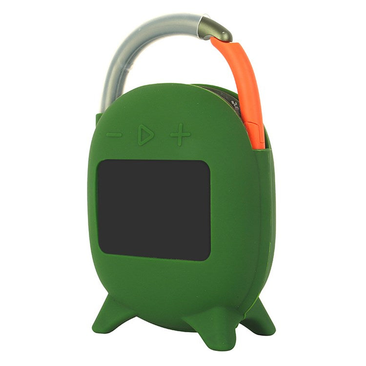 For JBL Flip 4 Soft Silicone Cover Bluetooth Speaker Scratch Proof Protective Case - Army Green