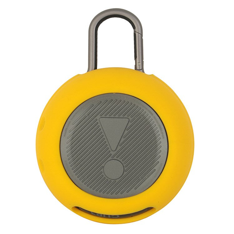 For JBL Clip3 Bluetooth Speaker Protective Case Shockproof Silicone Cover - Yellow