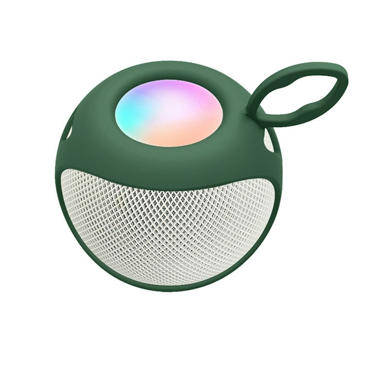 For Apple HomePod mini Silicone Protective Cover Bluetooth Speaker Portable Carrying Case - Blackish Green